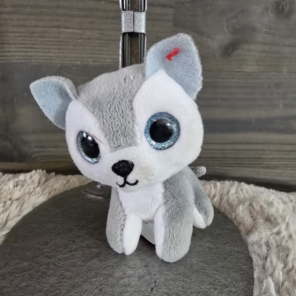 Authentic McDonald's 2018 Ty Beanie Boo Husky Dog Timber Plush Toy 3 in Exc